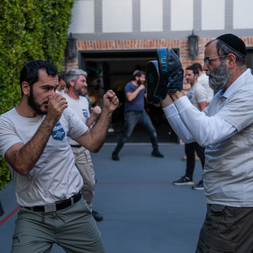 Krav maga practice.